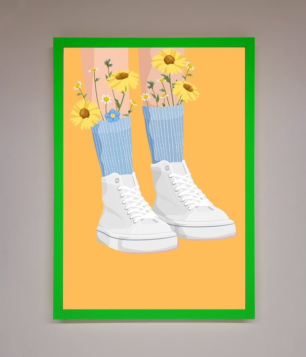 Flowers In Socks Framed Poster-8