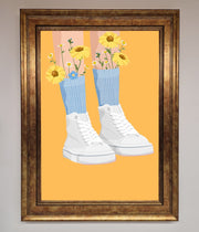 Flowers In Socks Framed Poster-12