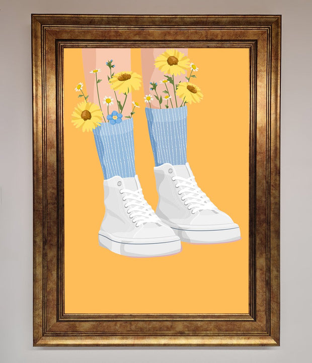 Flowers In Socks Framed Poster-12