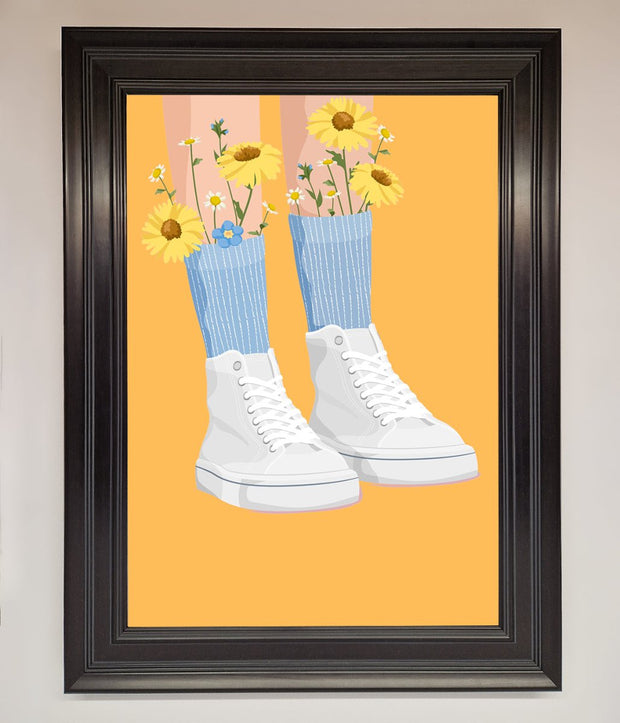 Flowers In Socks Framed Poster-15