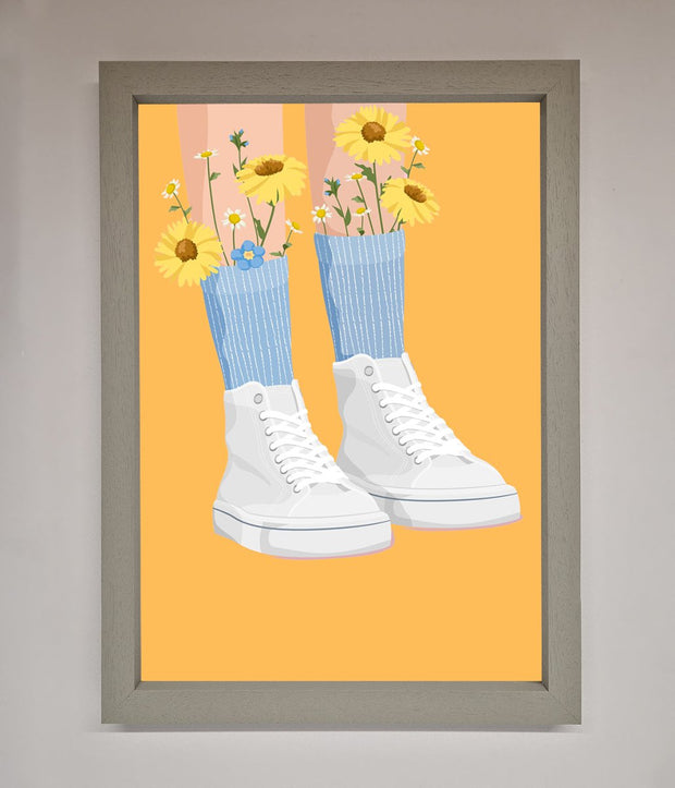 Flowers In Socks Framed Poster-3