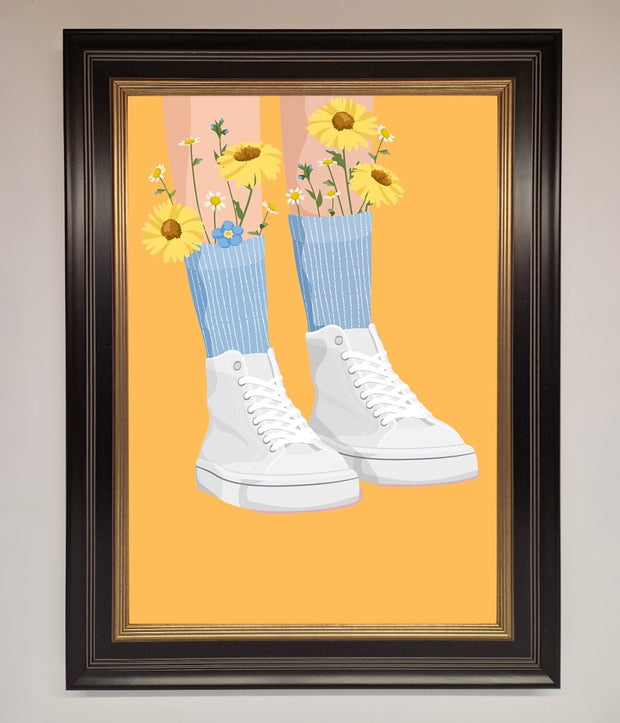 Flowers In Socks Framed Poster-17