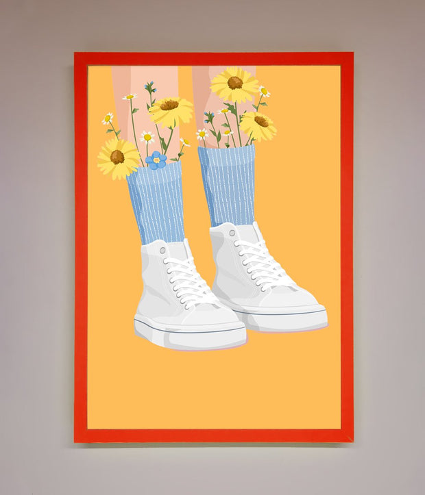 Flowers In Socks Framed Poster-6