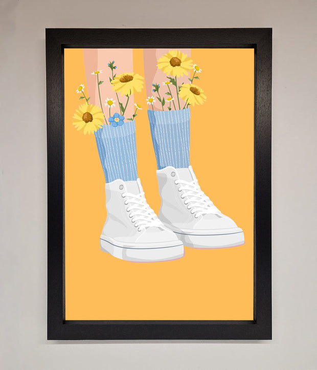 Flowers In Socks Framed Poster-1