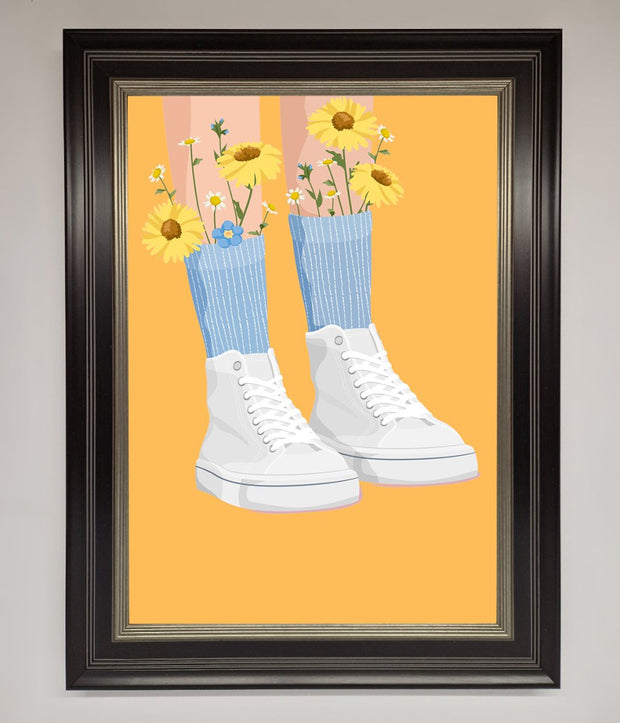 Flowers In Socks Framed Poster-16