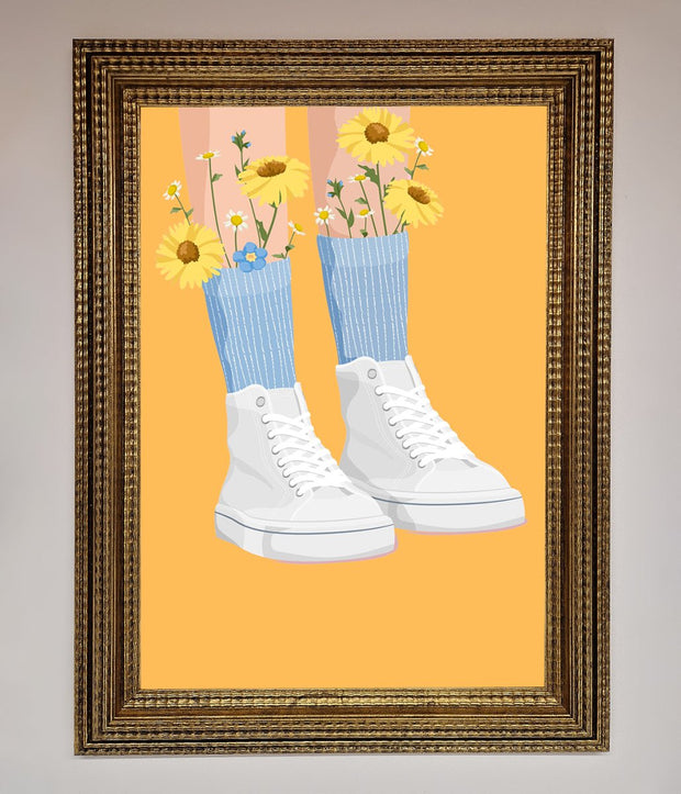 Flowers In Socks Framed Poster-9