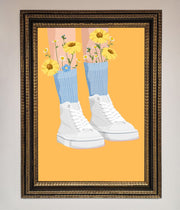 Flowers In Socks Framed Poster-11