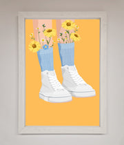 Flowers In Socks Framed Poster-2