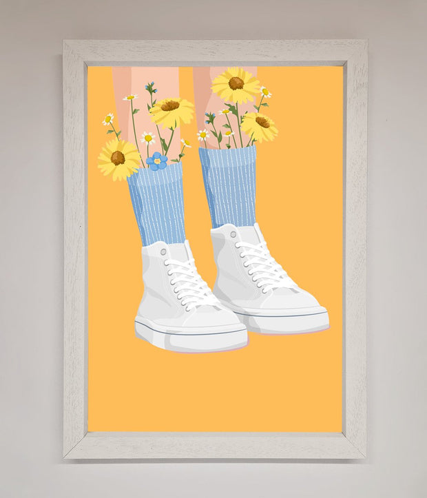 Flowers In Socks Framed Poster-2