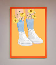 Flowers In Socks Framed Poster-5