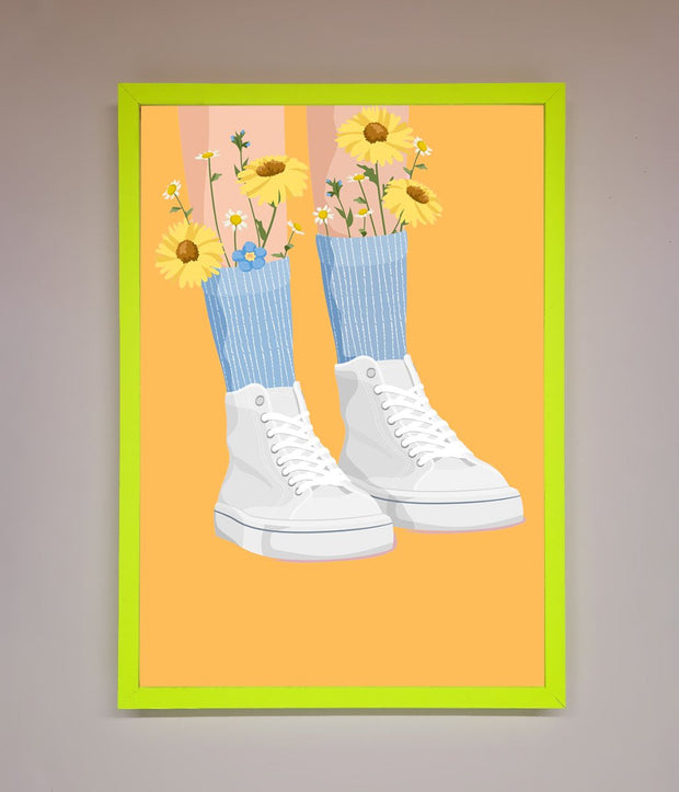 Flowers In Socks Framed Poster-7