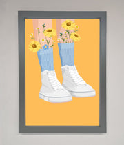 Flowers In Socks Framed Poster-4