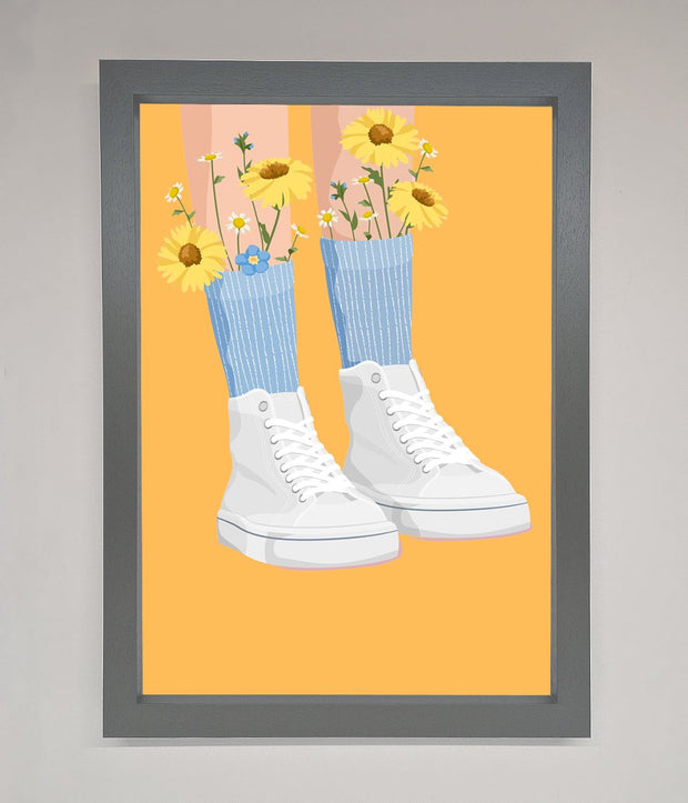 Flowers In Socks Framed Poster-4