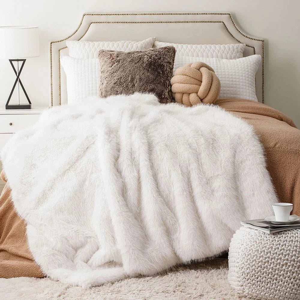 Fluffy Faux Fur Throw-3