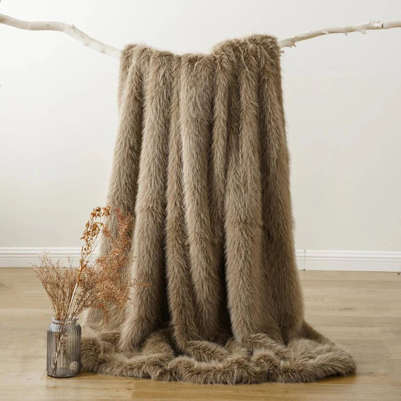 Fluffy Faux Fur Throw-1