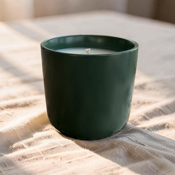 Forest Green Ceramic Candle | Classic Fragrances-0