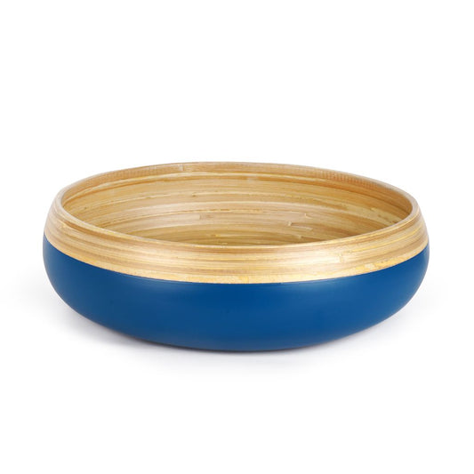 Bamboo Fruit Bowl & Home Decor Bowl (Blue)-0