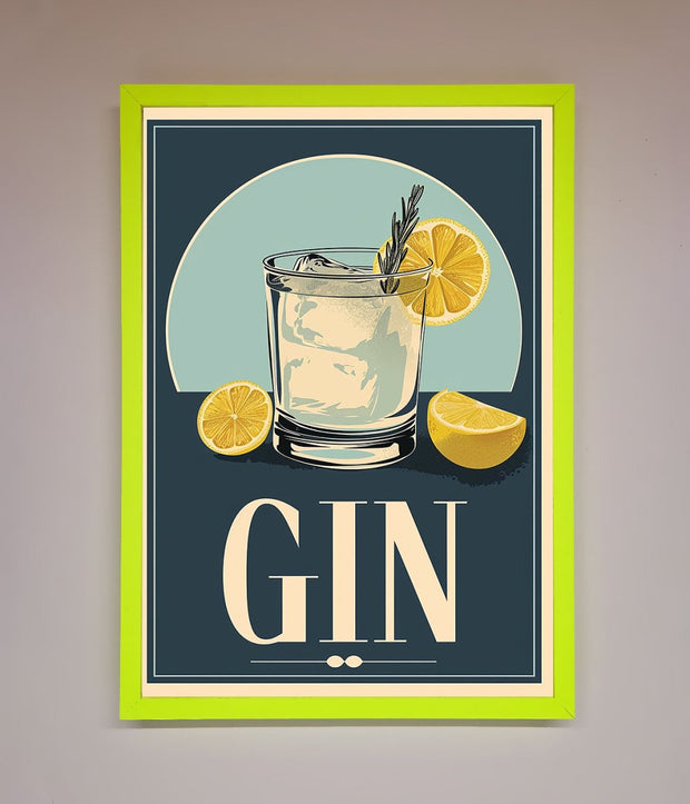 Gin Illustration Framed Poster-12