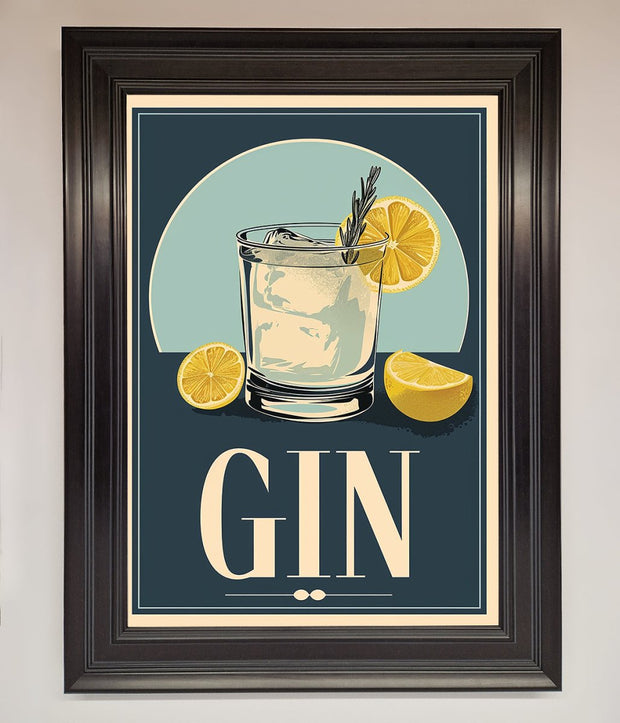 Gin Illustration Framed Poster-6