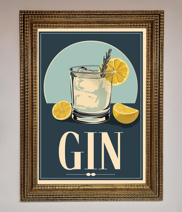 Gin Illustration Framed Poster-15