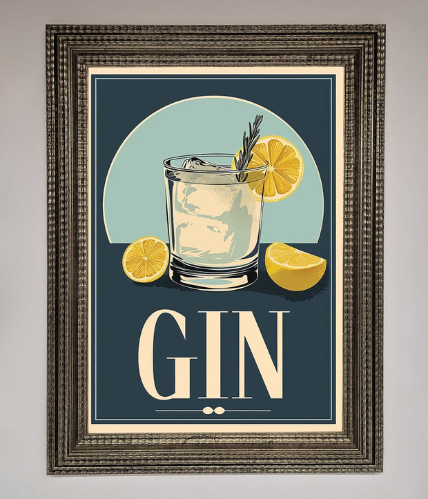 Gin Illustration Framed Poster-16