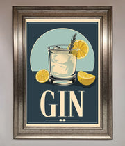 Gin Illustration Framed Poster-5