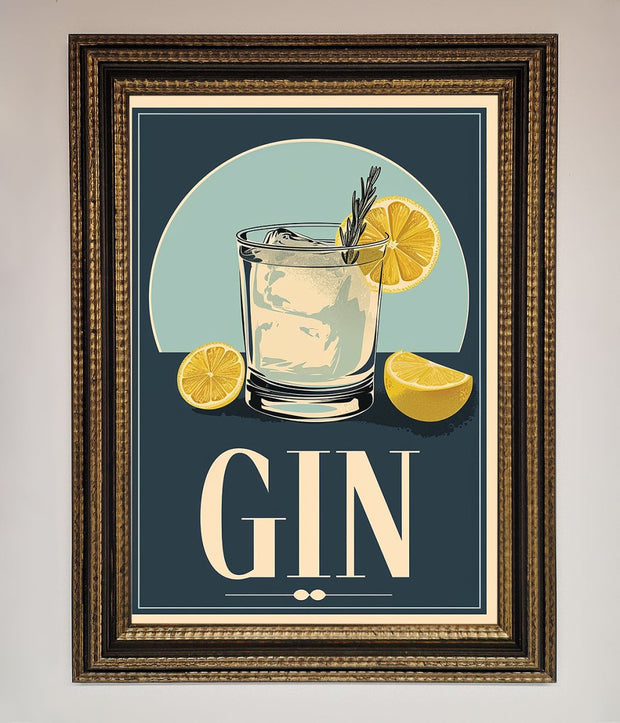 Gin Illustration Framed Poster-18