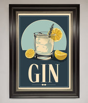 Gin Illustration Framed Poster-8