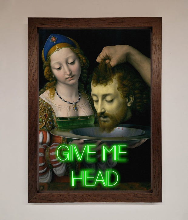 Give Me Head Renaissance Framed Poster-18