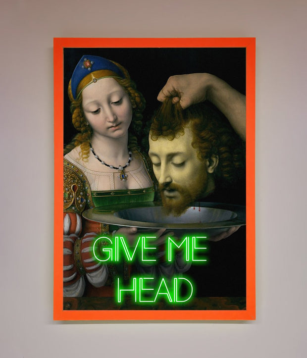 Give Me Head Renaissance Framed Poster-6