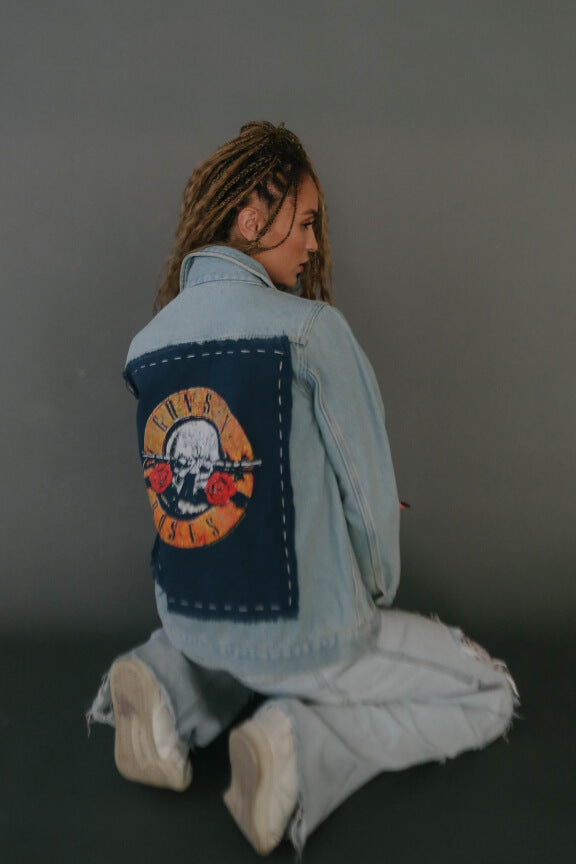 Guns N Roses Hand Stitched Denim Jacket by People of Leisure-1