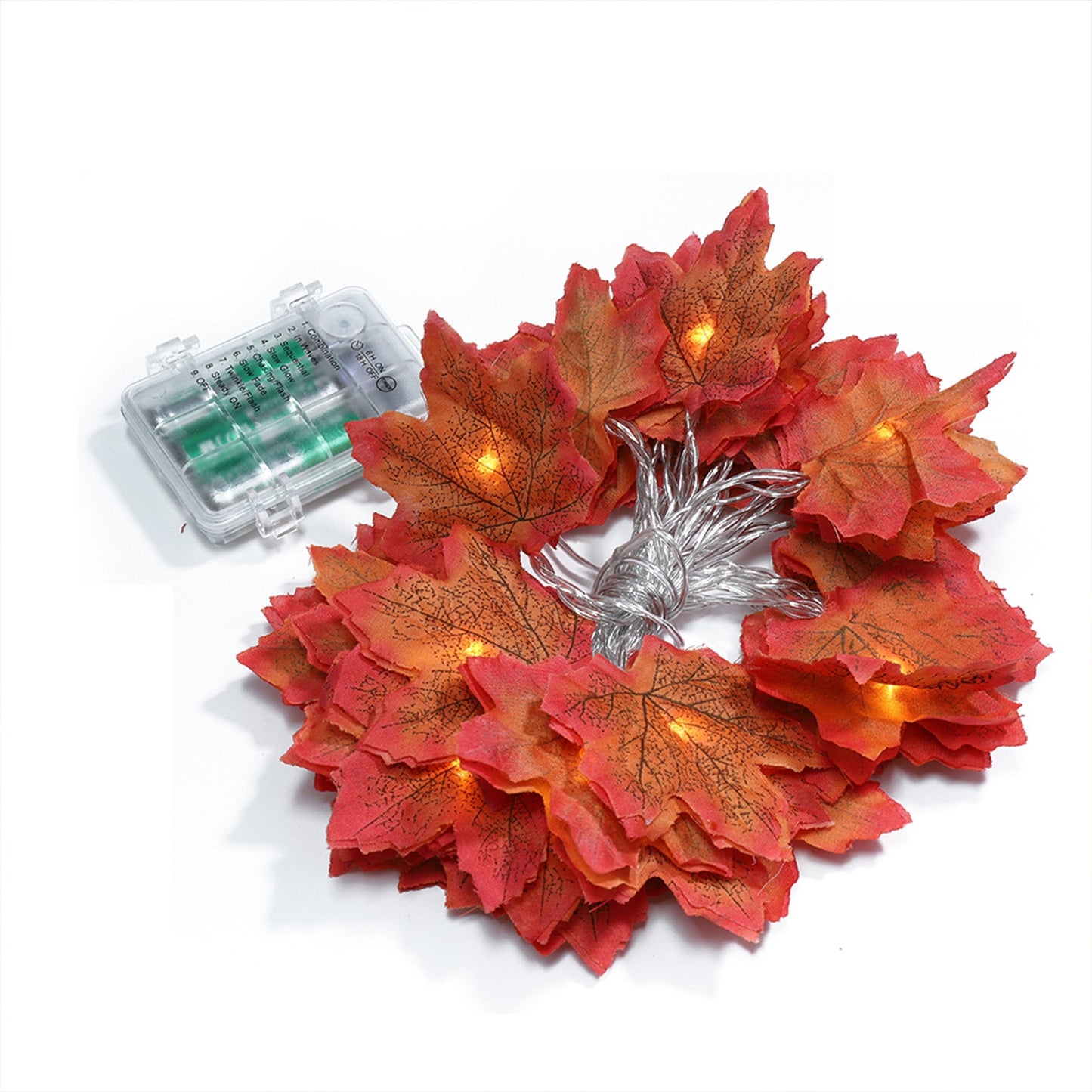 Autumn Maple Leaf Lights Outdoor Halloween Christmas Decoration-3