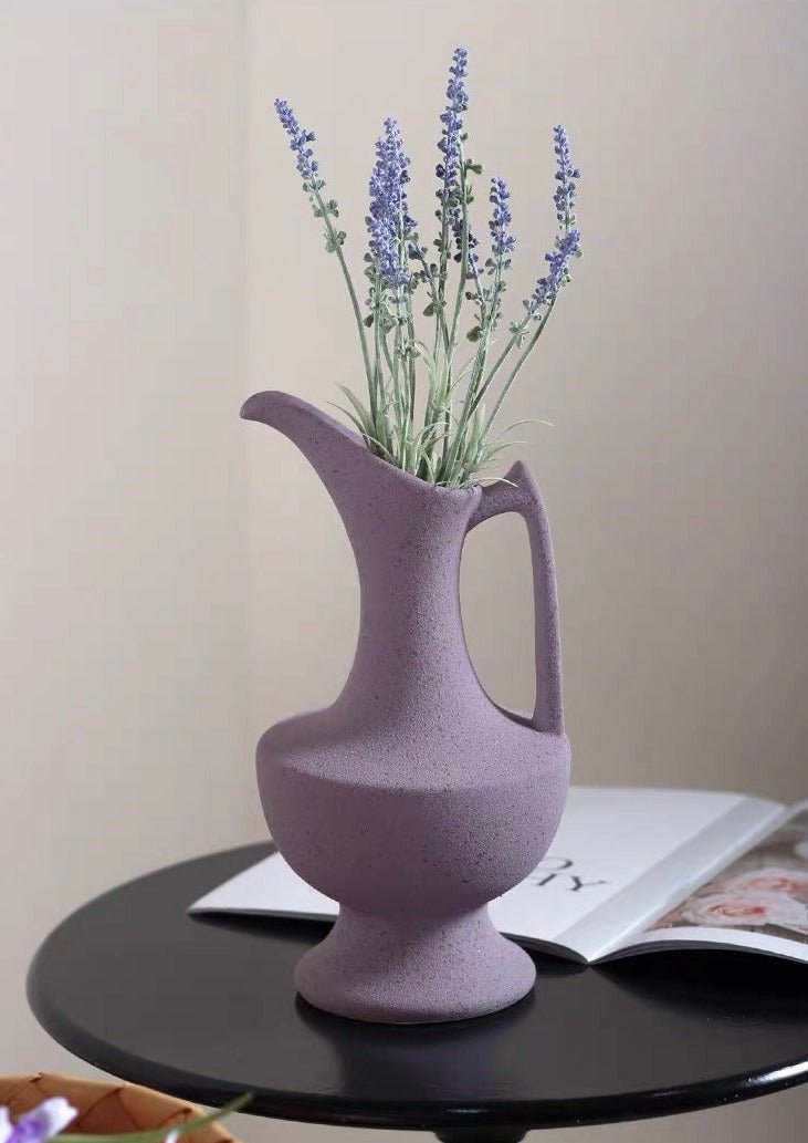 Handmade Medieval Style Ceramic Decorative Flower Vase with Matte Finish-3