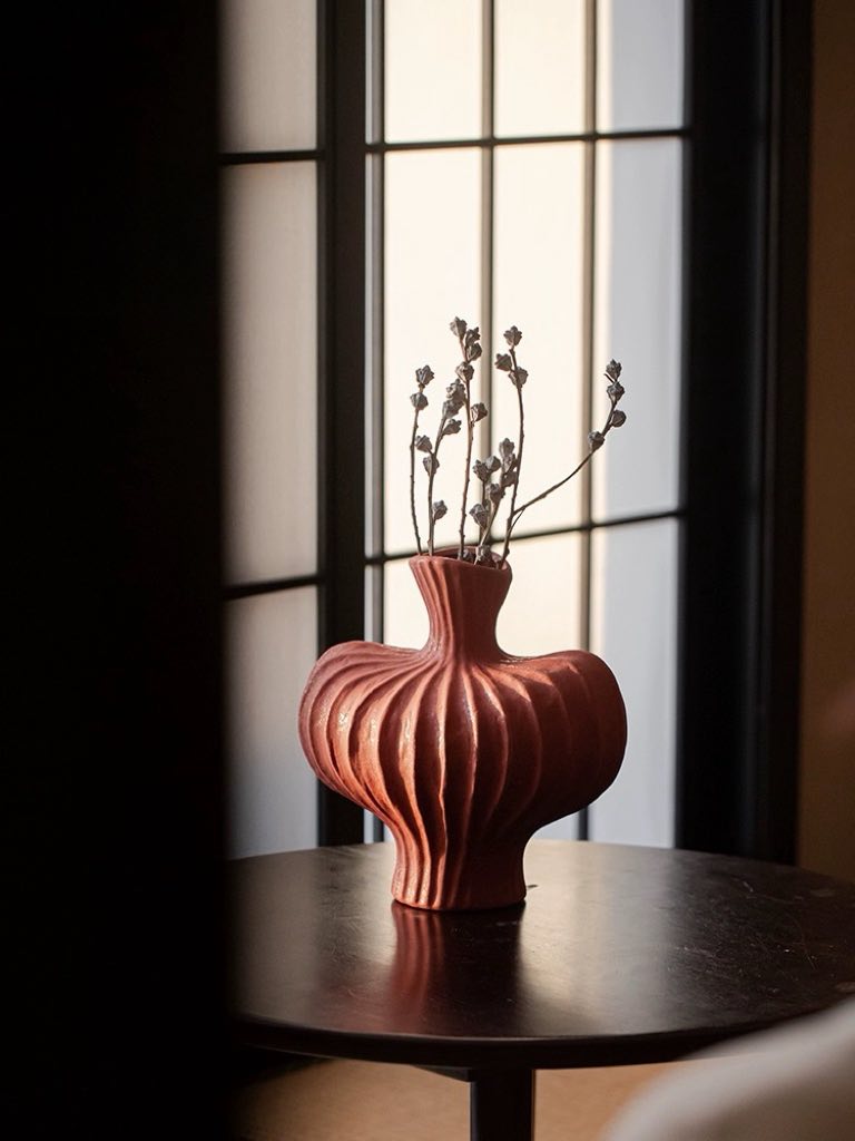 Handmade Wabi Sabi Ceramic Pottery Vase - Red / Black / White-1