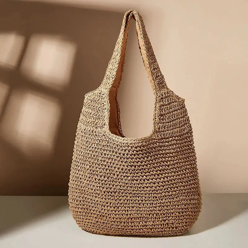 Hand Woven  Rattan Tote Bag-5