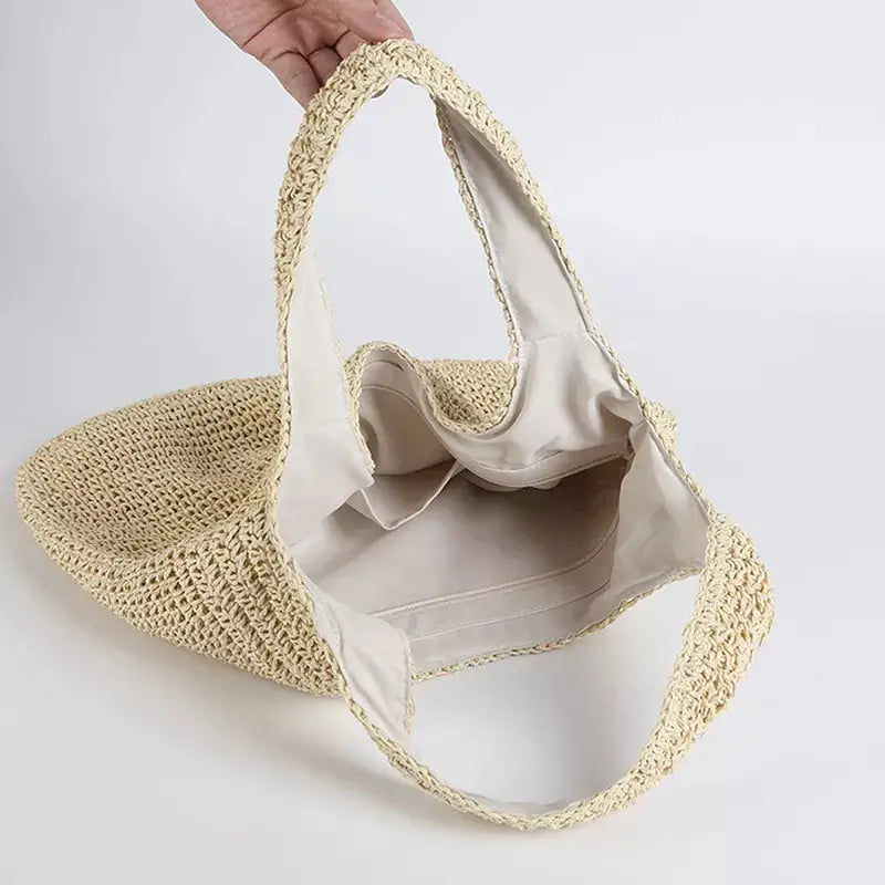 Hand Woven  Rattan Tote Bag-1