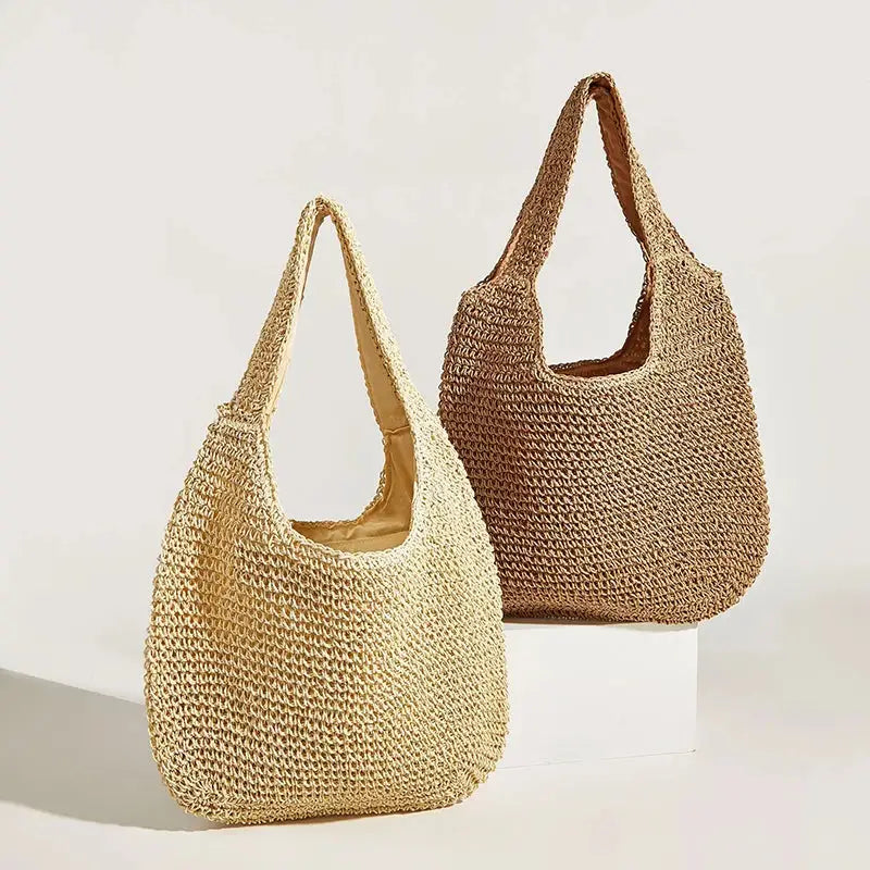 Hand Woven  Rattan Tote Bag-4