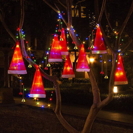 Hanging Lighted Christmas Hat String Lights-0