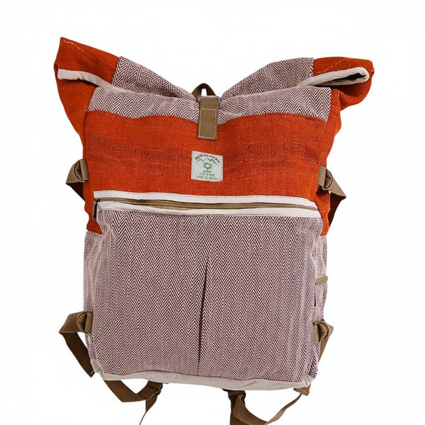 Hemp Trekking Rolling Backpack - Sunset Orange