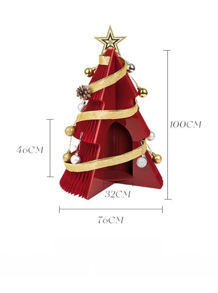 Honeycomb Foldable Accordion Christmas Tree - Christmas Decor for Neutral Nordic Home-14