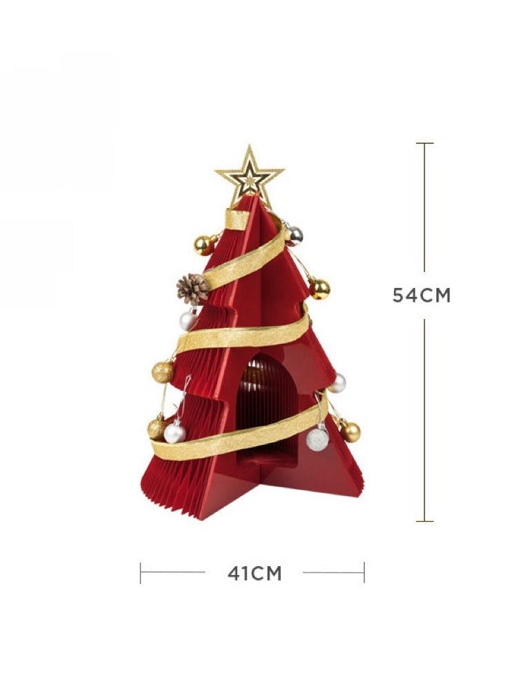 Honeycomb Foldable Accordion Christmas Tree - Christmas Decor for Neutral Nordic Home-13