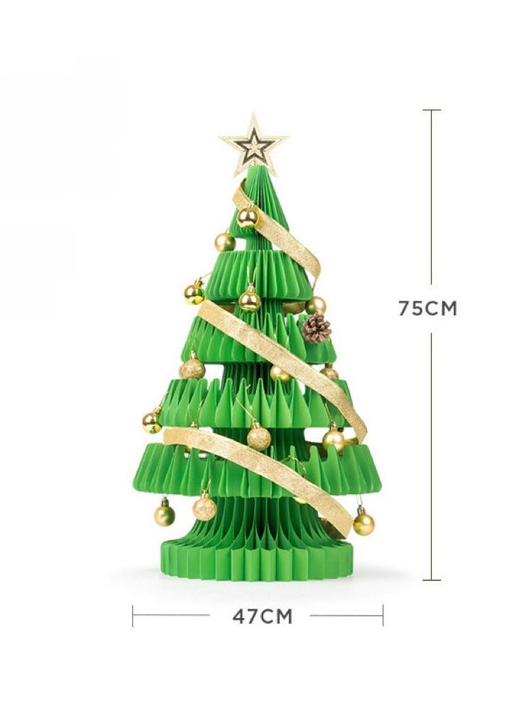 Honeycomb Foldable Accordion Christmas Tree - Christmas Decor for Neutral Nordic Home-7