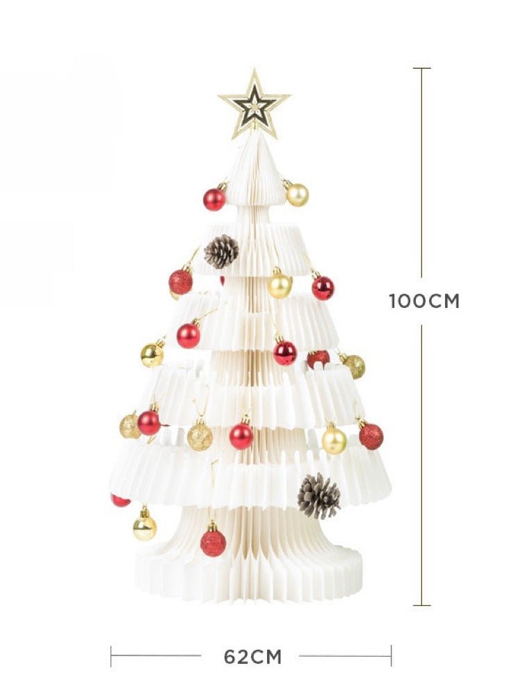 Honeycomb Foldable Accordion Christmas Tree - Christmas Decor for Neutral Nordic Home-10