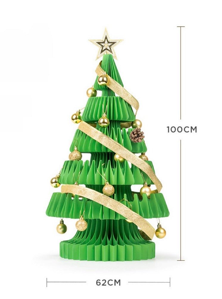 Honeycomb Foldable Accordion Christmas Tree - Christmas Decor for Neutral Nordic Home-8