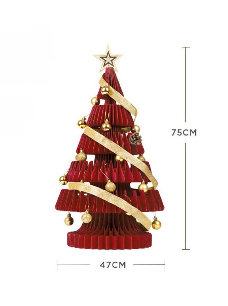 Honeycomb Foldable Accordion Christmas Tree - Christmas Decor for Neutral Nordic Home-5