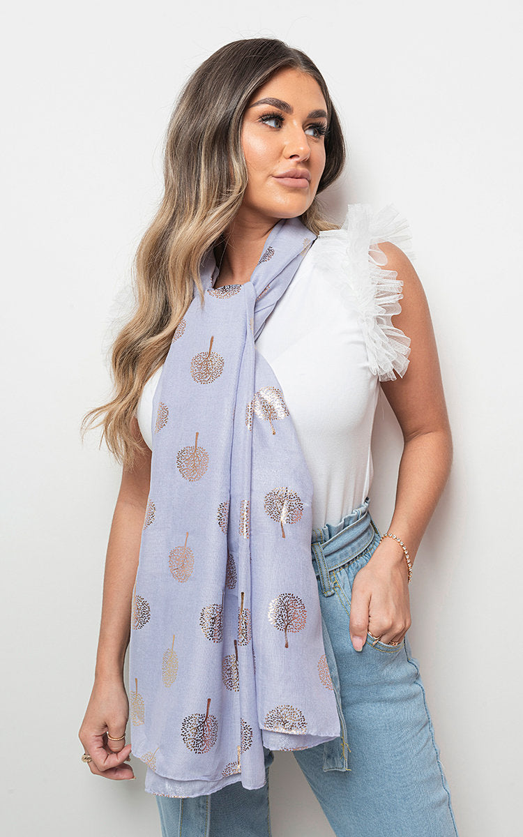 Sparkle Tree Print Wrap Scarf-2