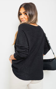Oversized Long Sleeve Knitted Jumper-9