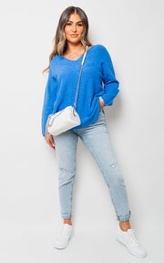 Oversized Long Sleeve Knitted Jumper-7