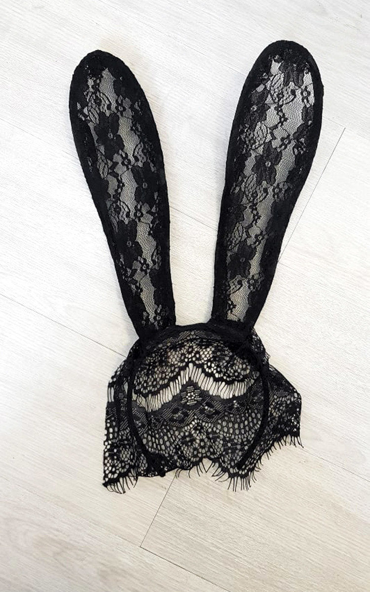 Lace Bunny Ears Headband-1