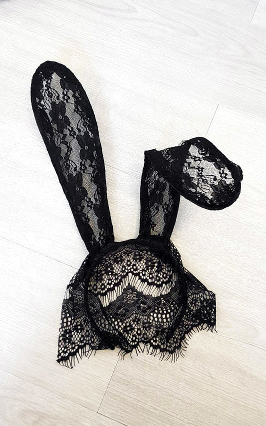 Lace Bunny Ears Headband-0